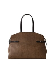 BORBONESE GEMINI Borsa shopping a spalla op naturale/nero - Borse Donna - 4