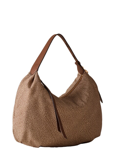 PRIVE Borsa hobo a spalla beige brown - Borse Donna