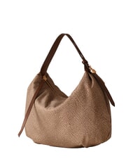 BORBONESE PRIVE Borsa hobo a spalla beige brown - Borse Donna - 3
