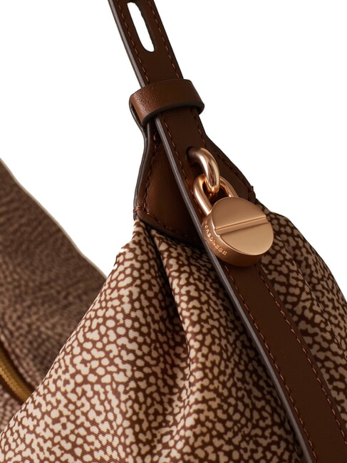 PRIVE Borsa hobo a spalla beige brown - Borse Donna