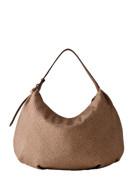 PRIVE Borsa hobo a spalla beige brown - Borse Donna