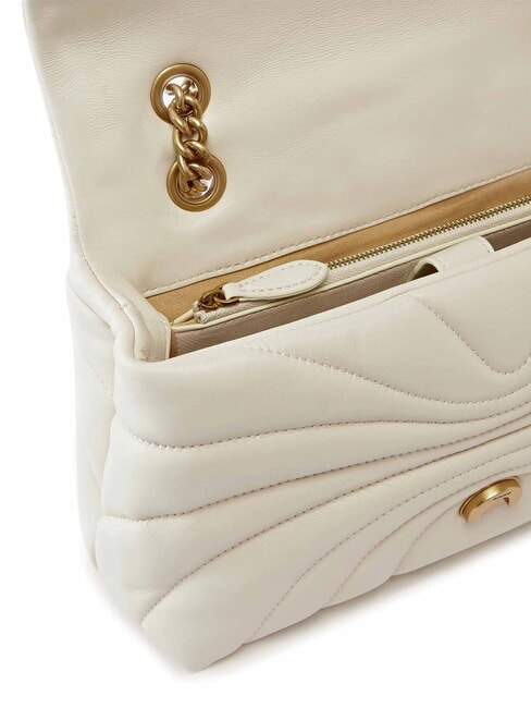LOVE PUFF CLASSIC Borsa in nappa a tracolla bianco seta-antique gold - Borse Donna