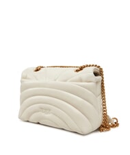 PINKO LOVE PUFF MINI Borsa tracolla mini in nappa bianco seta-antique gold - Borse Donna - 2