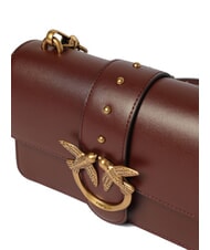 PINKO LOVE ONE CLASSIC Borsa mini in pelle a tracolla burgundy wine-antique gold - Borse Donna - 3