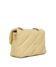PINKO MINI LOVE BAG Borsa in nappa giallo vaniglia-antique gold - Borse Donna - 2
