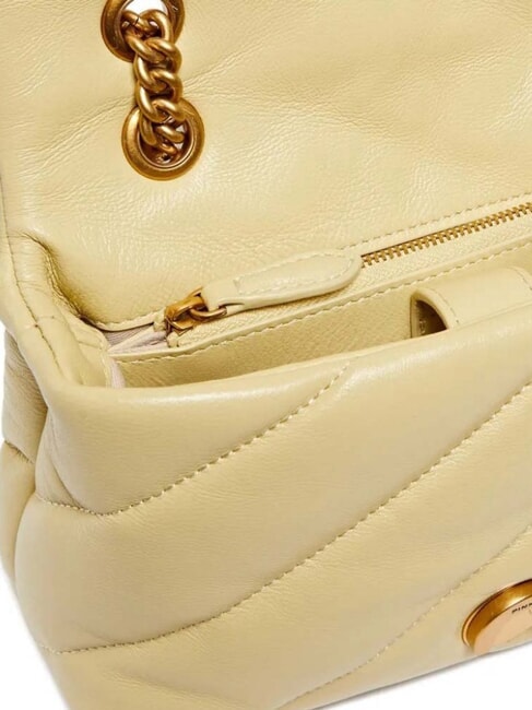 MINI LOVE BAG Borsa in nappa giallo vaniglia-antique gold - Borse Donna