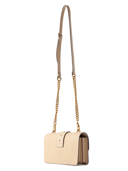 LOVE ONE CLASSIC Borsa mini in pelle a tracolla beige-grigio fumo-antique gold - Borse Donna