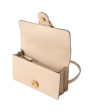 PINKO LOVE ONE CLASSIC Borsa mini in pelle a tracolla beige-grigio fumo-antique gold - Borse Donna - 4