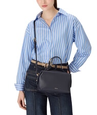 FURLA DOUBLE Borsa a bauletto in pelle con tracolla ink blue - Borse Donna - 5