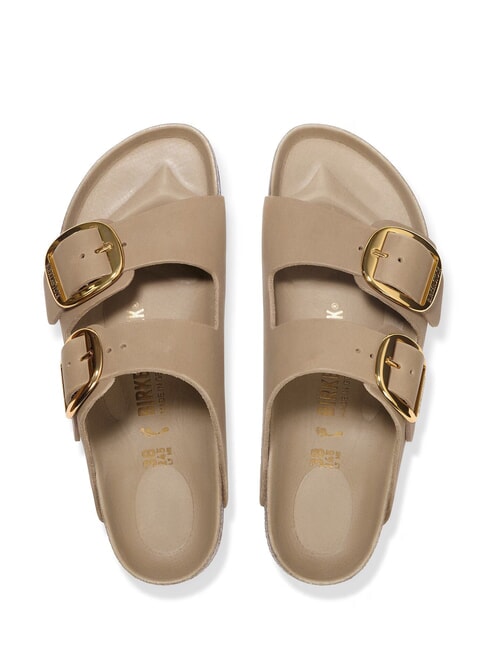 ARIZONA BIG BUCKLE Ciabatta a 2 fasce in pelle tabacco brown - Scarpe Donna