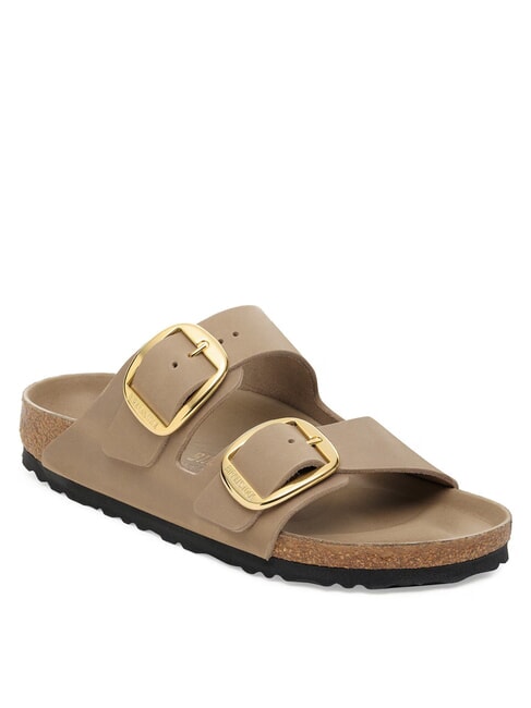 ARIZONA BIG BUCKLE Ciabatta a 2 fasce in pelle tabacco brown - Scarpe Donna