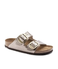 BIRKENSTOCK ARIZONA BIG BUCKLE Ciabatta metallizzata con fibbie gray taupe - Scarpe Donna - 3