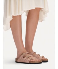 BIRKENSTOCK FLORIDA Ciabatta 3 fasce in pelle nubuck softpink - Scarpe Donna - 5