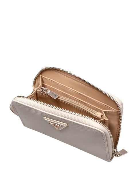 LAUREL 2 Portafoglio medio stampa saffiano bone - Portafogli Donna