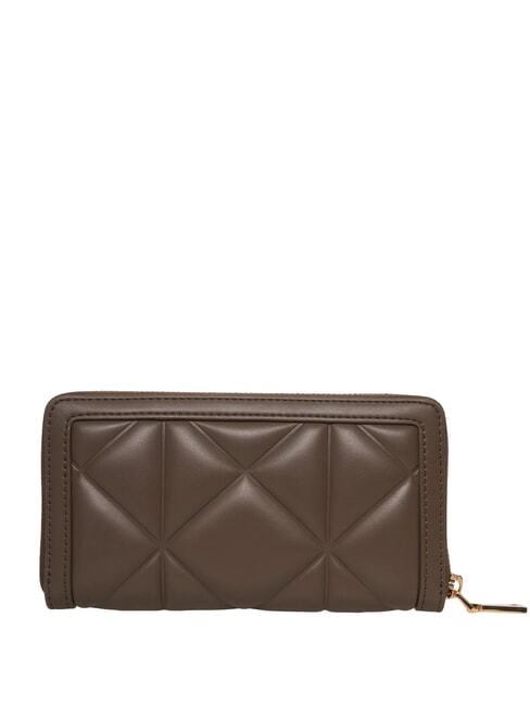 EMBOSSED Portafoglio medio zip around fango - Portafogli Donna