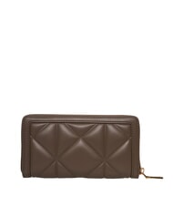 LOVE MOSCHINO EMBOSSED Portafoglio medio zip around fango - Portafogli Donna - 3