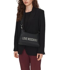 LOVE MOSCHINO BOLD LOVE Borsa a spalla nero lacca - Borse Donna - 4
