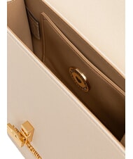 LOVE MOSCHINO HEART TURNLOCK Mini Bag a mano, con tracolla avorio - Borse Donna - 4