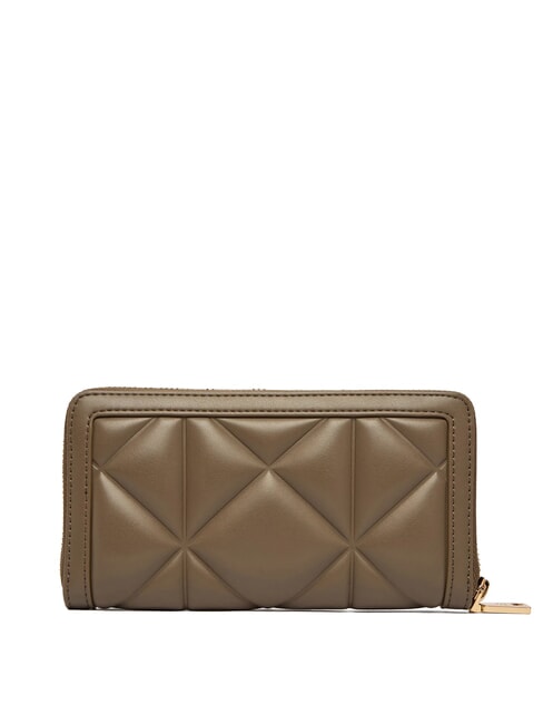 EMBOSSED Portafoglio grande zip around fango - Portafogli Donna