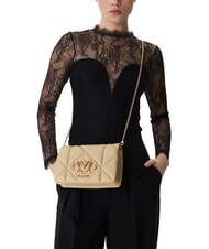 LOVE MOSCHINO EMBOSSED Portafoglio grande zip around fango - Portafogli Donna - 5