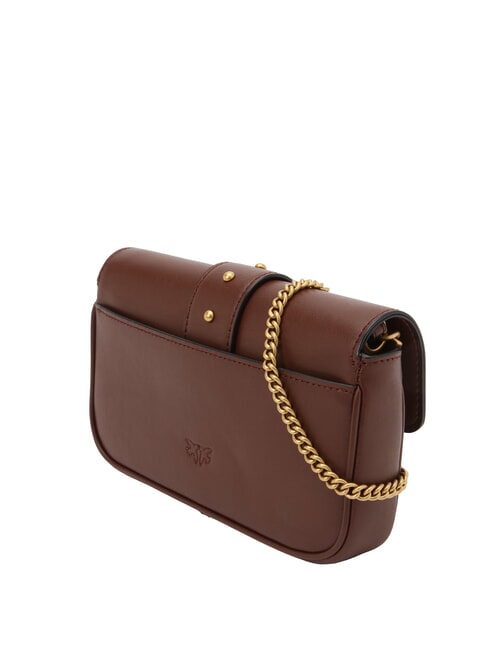 LOVE ONE POCKET Borsa in pelle burgundy wine-antique gold - Borse Donna