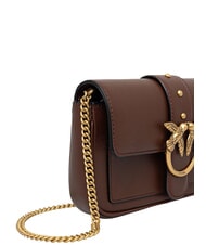 PINKO LOVE ONE POCKET Borsa in pelle burgundy wine-antique gold - Borse Donna - 3