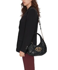 LOVE MOSCHINO EMBOSSED Borsa a spalla, con tracolla Nero - Borse Donna - 4
