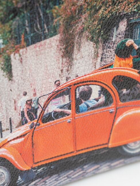 YESBAG Clutch grande con tracolla in metallo cest la vie - Borse Donna