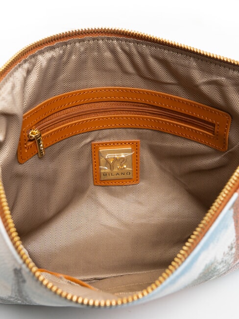 YESBAG Clutch grande con tracolla in metallo cest la vie - Borse Donna