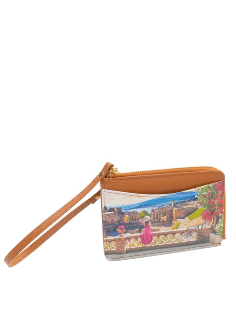 YESBAG Portacarte piatto con zip e polsierina taormina summer - Portafogli Donna