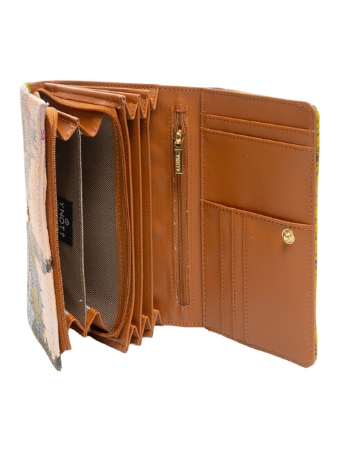 YESBAG Portafoglio medio con patta yellow flower - Portafogli Donna