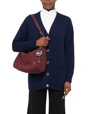 MICHAEL KORS NOLITA Borsa grande a spalla in pelle nabuk oxblood - Borse Donna - 4