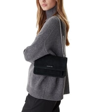 MICHAEL KORS CLAIRE Borsa a spalla in pelle scamosciata black - Borse Donna - 5