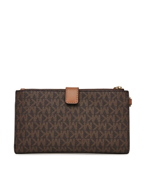 JET SET Portafoglio pochette con polsierina brown - Borse Donna