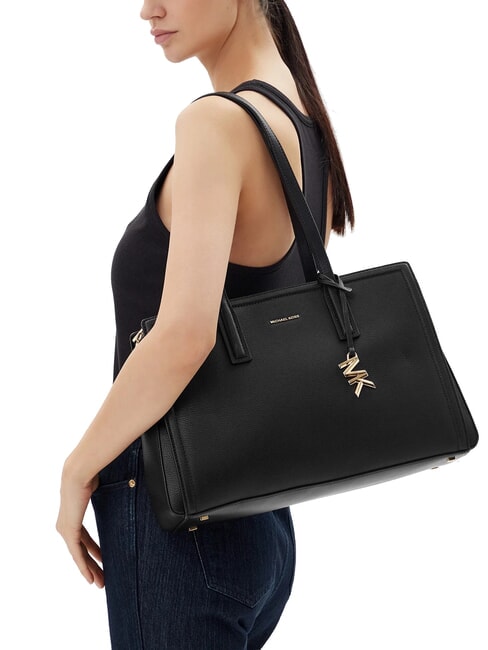 LAILA Borsa tote a spalla in pelle black - Borse Donna