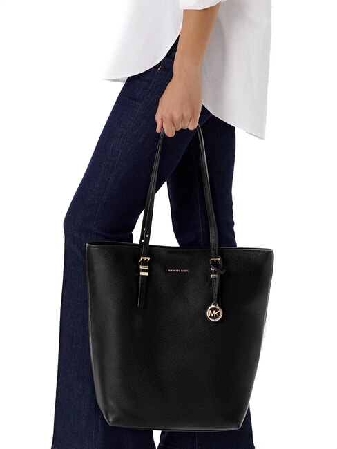 QUINN Vertical shopper in pelle black - Borse Donna