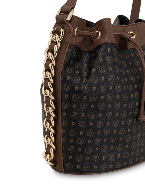 HERITAGE Borsa secchiello a tracolla nero marrone - Borse Donna