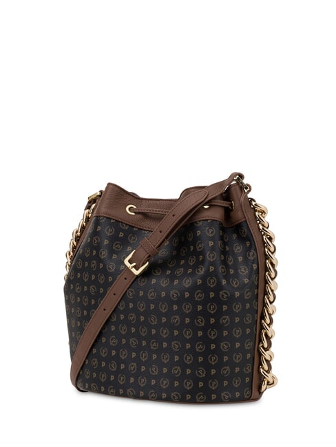 HERITAGE Borsa secchiello a tracolla nero marrone - Borse Donna