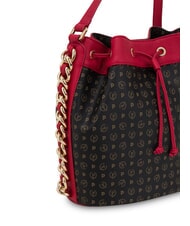 POLLINI HERITAGE Borsa secchiello a tracolla nero lacca - Borse Donna - 3