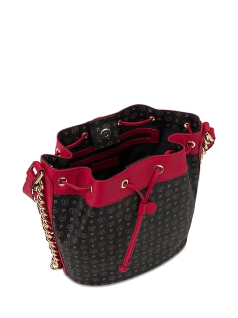 HERITAGE Borsa secchiello a tracolla nero lacca - Borse Donna