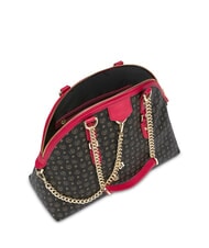 POLLINI HERITAGE Borsa dome a spalla manici catena nero lacca - Borse Donna - 5