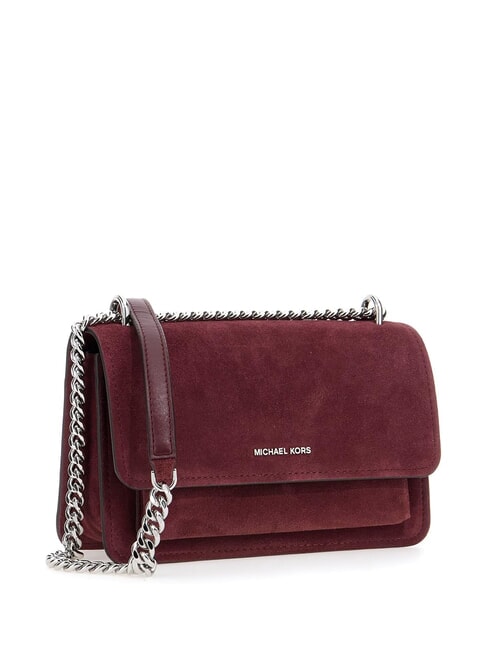 CLAIRE Borsa a spalla in pelle scamosciata oxblood - Borse Donna