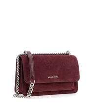 MICHAEL KORS CLAIRE Borsa a spalla in pelle scamosciata oxblood - Borse Donna - 2