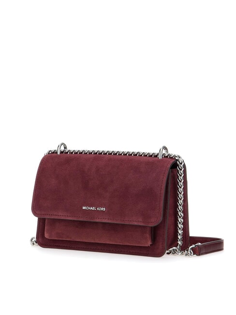 CLAIRE Borsa a spalla in pelle scamosciata oxblood - Borse Donna