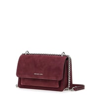 MICHAEL KORS CLAIRE Borsa a spalla in pelle scamosciata oxblood - Borse Donna - 3