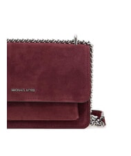 MICHAEL KORS CLAIRE Borsa a spalla in pelle scamosciata oxblood - Borse Donna - 4