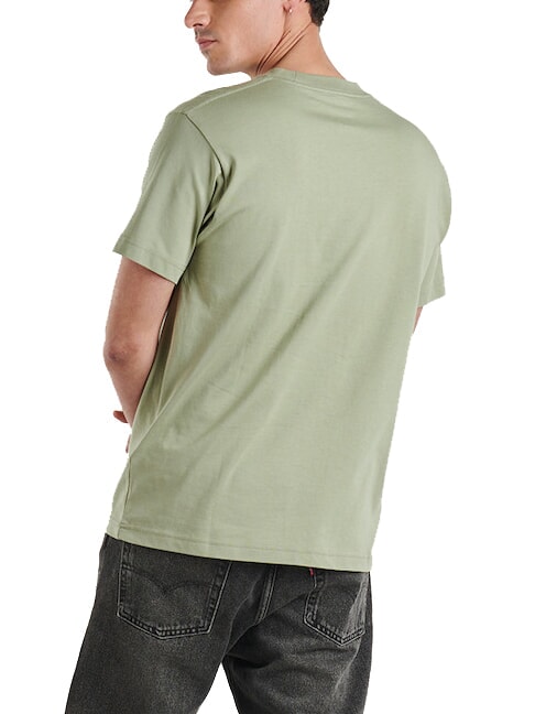 LEFT CHEST T-shirt in cotone loose fit soft sage - T-shirt Uomo