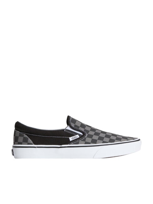 CLASSIC SLIP-ON Sneakers in tela black/pewter checkerboard - Scarpe Unisex