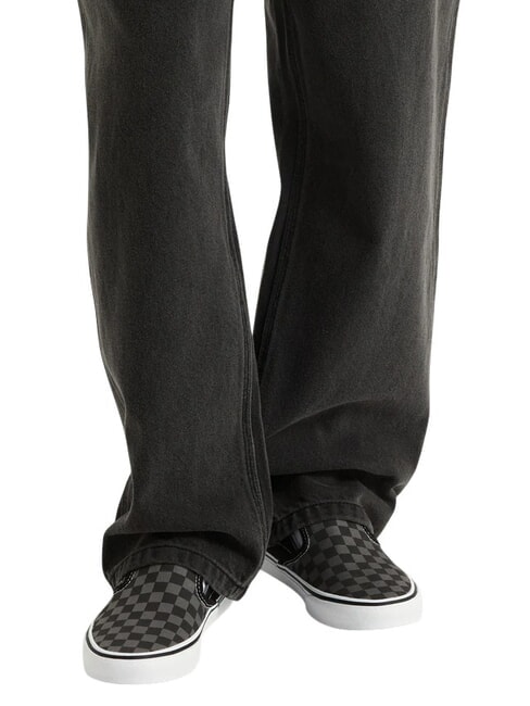 CLASSIC SLIP-ON Sneakers in tela black/pewter checkerboard - Scarpe Unisex