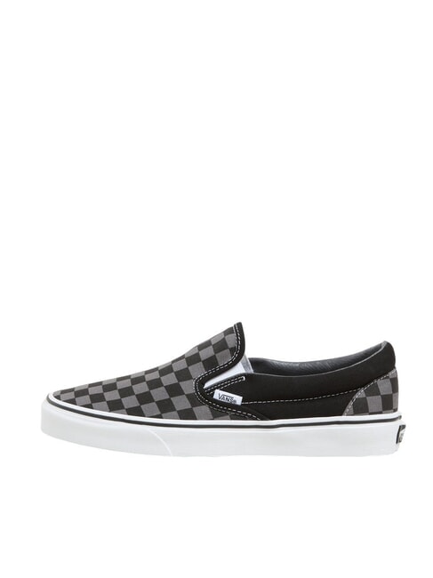 CLASSIC SLIP-ON Sneakers in tela black/pewter checkerboard - Scarpe Unisex